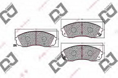 DJ PARTS bp1599 -  Комплект тормозных колодок, дисковый тормоз